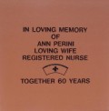 Engraved ann perini logo brick