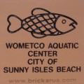 Engraved wometco aquatic center logo brick