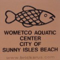 Engraved wometco aquatic center logo brick