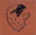 Engraved eagle logo brick