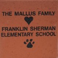 Engraved mallus family logo brick