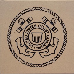 Engraved coast gaurd logo brick