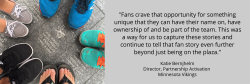 customer testimonial from MN Vikings
